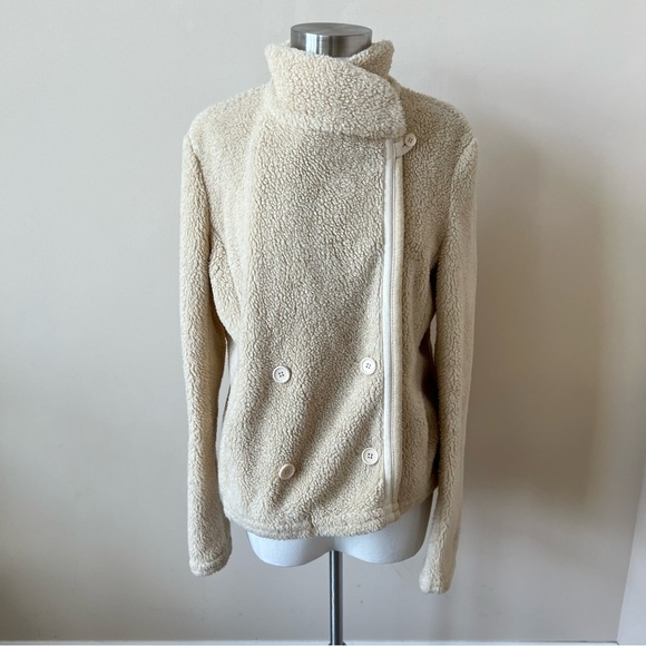 James Perse shrunken sherpa pea coat style jacket - Picture 6 of 11